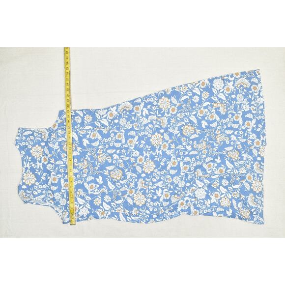 Soft By Avenue Dress Womens Large Linen Blend Sleeveless Floral Summer Casual - Picture 4 of 8